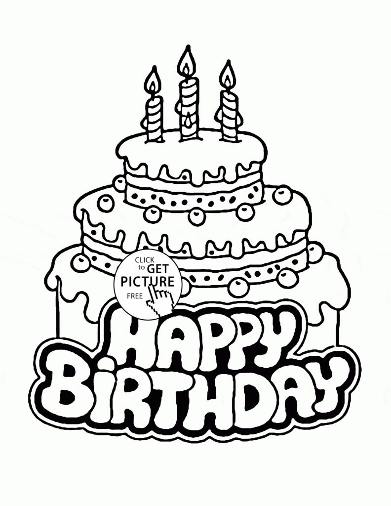 792x1024 Preschool Birthday Cake Coloring Pages Happy Book Activities Video