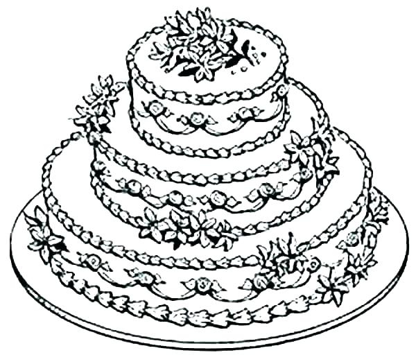 600x512 Birthday Cake Coloring Page Sweet Lollipop On Birthday Cake