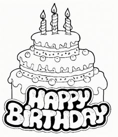 236x273 Birthday Cake Coloring Pages Colorings' World Happy Birthday