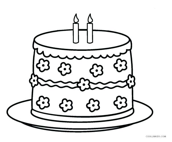 Birthday Cake Coloring Page With Medium Size Of Birthday Cake 604x500 Birthday Cake Coloring Page With Medium Size Of Birthday Cake