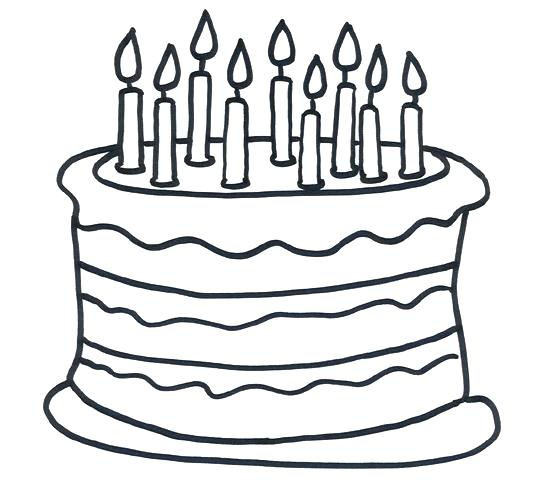 Birthday Cake Pictures To Color Happy Birthday Cake Coloring Pages 550x489 Birthday Cake Pictures To Color Happy Birthday Cake Coloring Pages