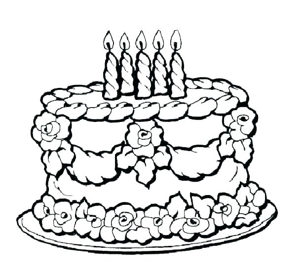 Birthday Cakes Coloring Pages Happy Birthday Cake Coloring Sheet 618x559 Birthday Cakes Coloring Pages Happy Birthday Cake Coloring Sheet