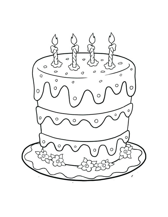 Birthday Cake Coloring Page Printable at GetColorings.com | Free ...