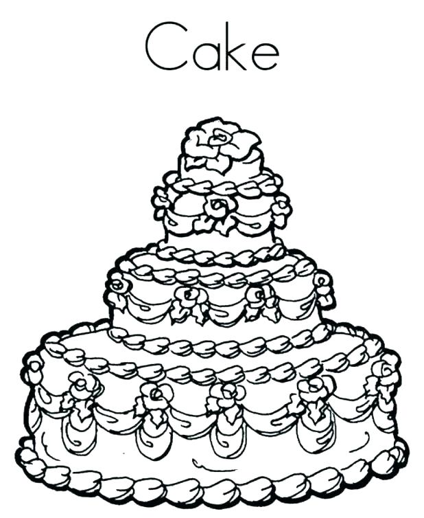 Birthday Cake Coloring Page Outstanding Birthday Cake Coloring 618x754 Birthday Cake Coloring Page Outstanding Birthday Cake Coloring