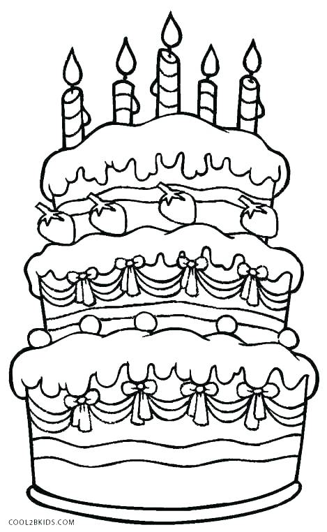 469x762 Blank Birthday Cake Coloring Page Preschool Birthday Cake Coloring