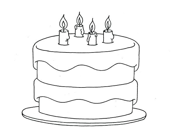 600x463 Coloring Page Birthday Cake Cake Coloring Pages Amazing Birthday