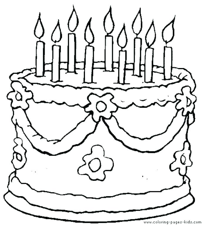 687x764 Coloring Page Birthday Cake Free Coloring Pages Birthday Coloring