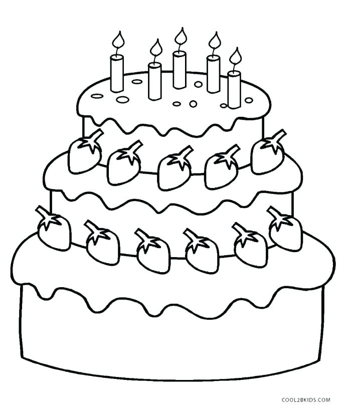 700x820 Coloring Pages Of Birthday Cakes Birthday Cake Coloring Pages