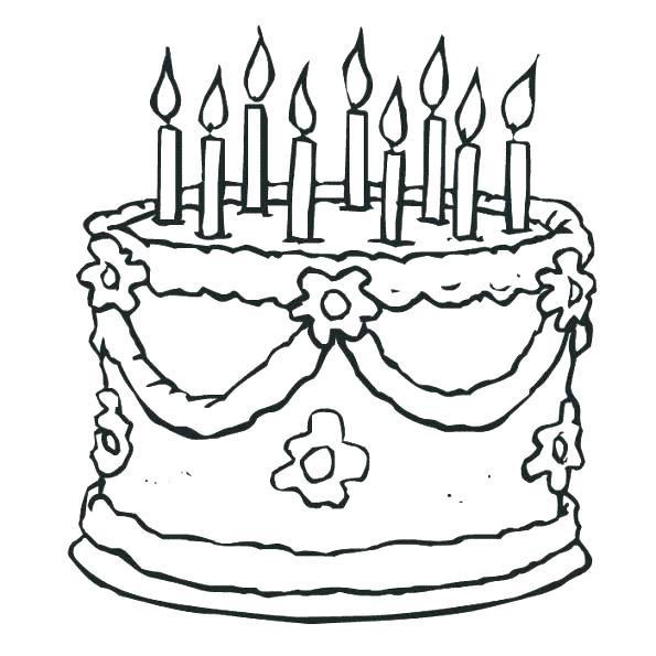 Birthday Cake Coloring Pages Preschool at GetColorings.com | Free ...