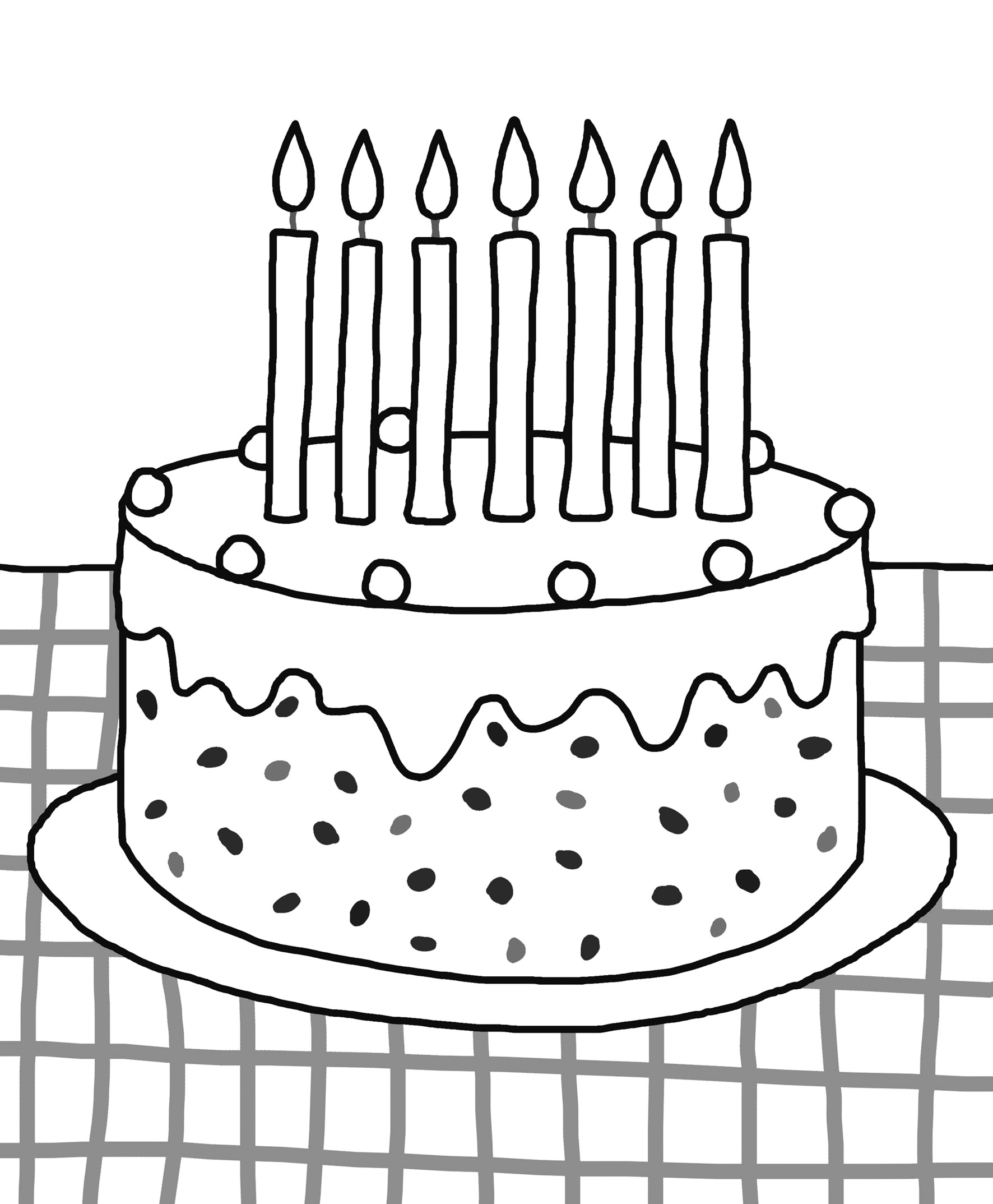 1772x2147 Birthday Cake Coloring Pages Preschool