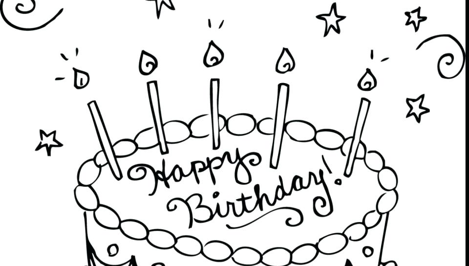 960x544 Birthday Cake Coloring Pages Preschool Birthday Cake Coloring Page