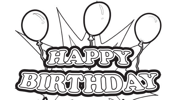 580x326 Birthday Coloring Pages