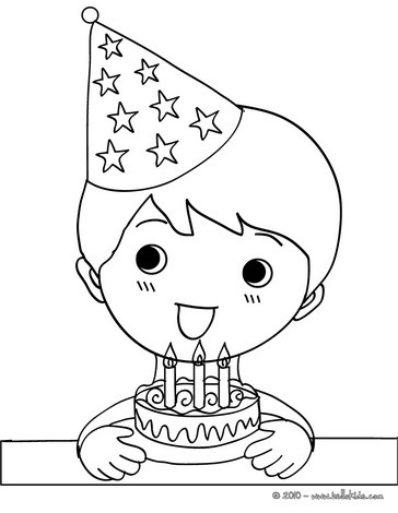 Boy Eating A Birthday Cake Coloring Pages 364x470 Boy Eating A Birthday Cake Coloring Pages