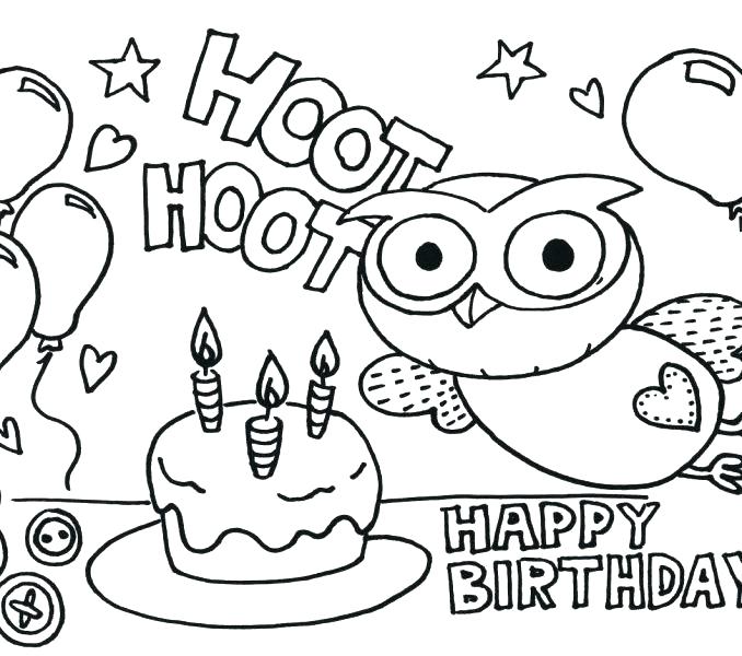 Happy Birthday Coloring Images 678x600 Happy Birthday Coloring Images
