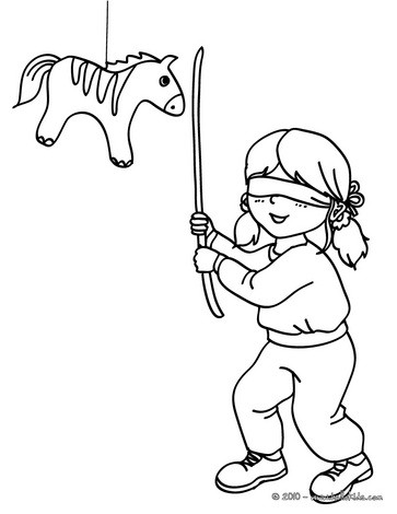Birthday Pinata Coloring Pages 363x470 Birthday Pinata Coloring Pages