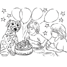 230x230 Happy Birthday Coloring Pages