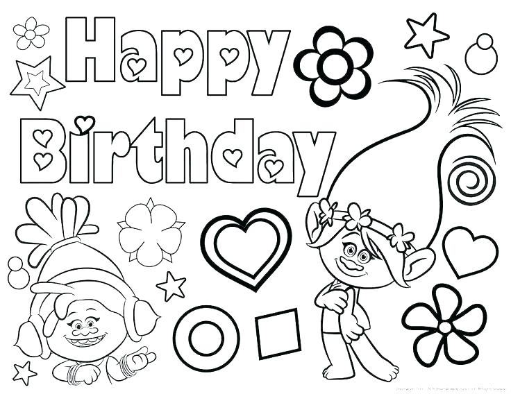 736x568 Birthday Coloring Page And Birthday Cake Coloring Page Printable