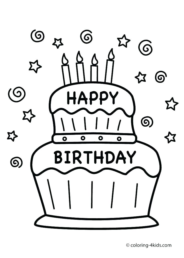 736x1031 Happy Birthday Coloring Pages Printable Happy Birthday Card Happy