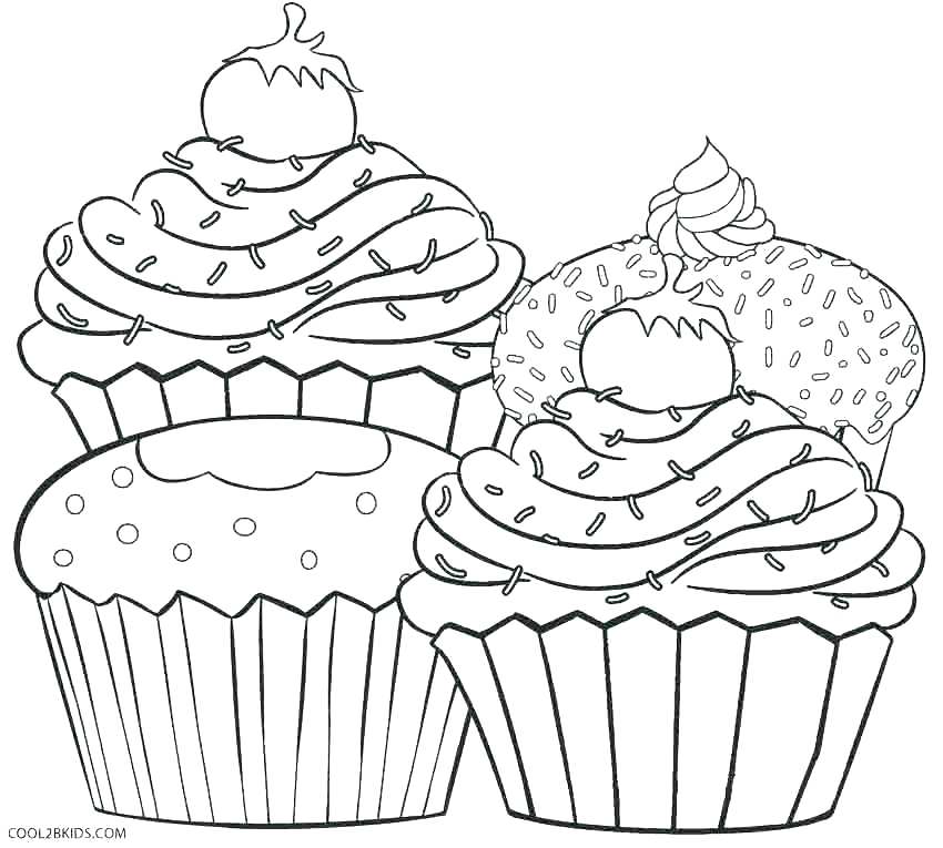 850x765 Birthday Cupcake Color Page Printable Coloring Cupcake Coloring