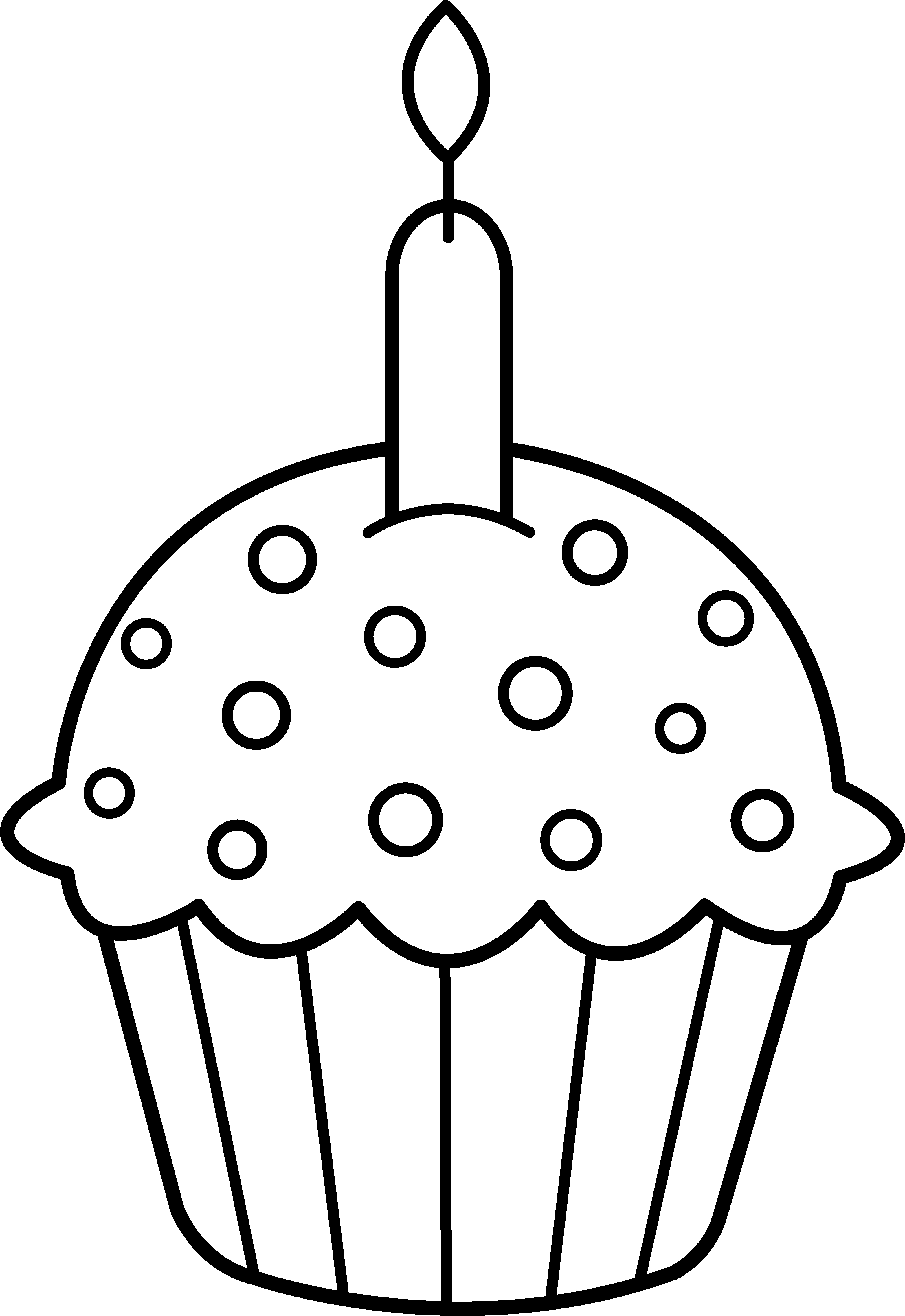3127x4548 Birthday Cupcake Coloring Best Happy Birthday Wishes