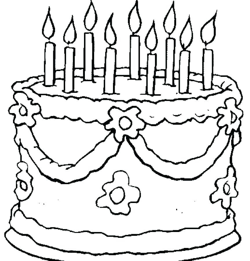 863x900 Coloring Pages Of Birthday Cakes Coloring Page Birthday Cake Cake