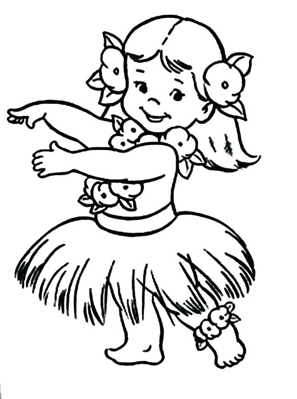 600x806 Party Coloring Pages Luau Coloring Pages Images Of Hula Girl