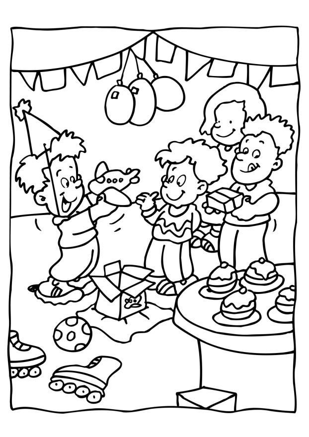 Coloring Page Birthday Party 622x880 Coloring Page Birthday Party