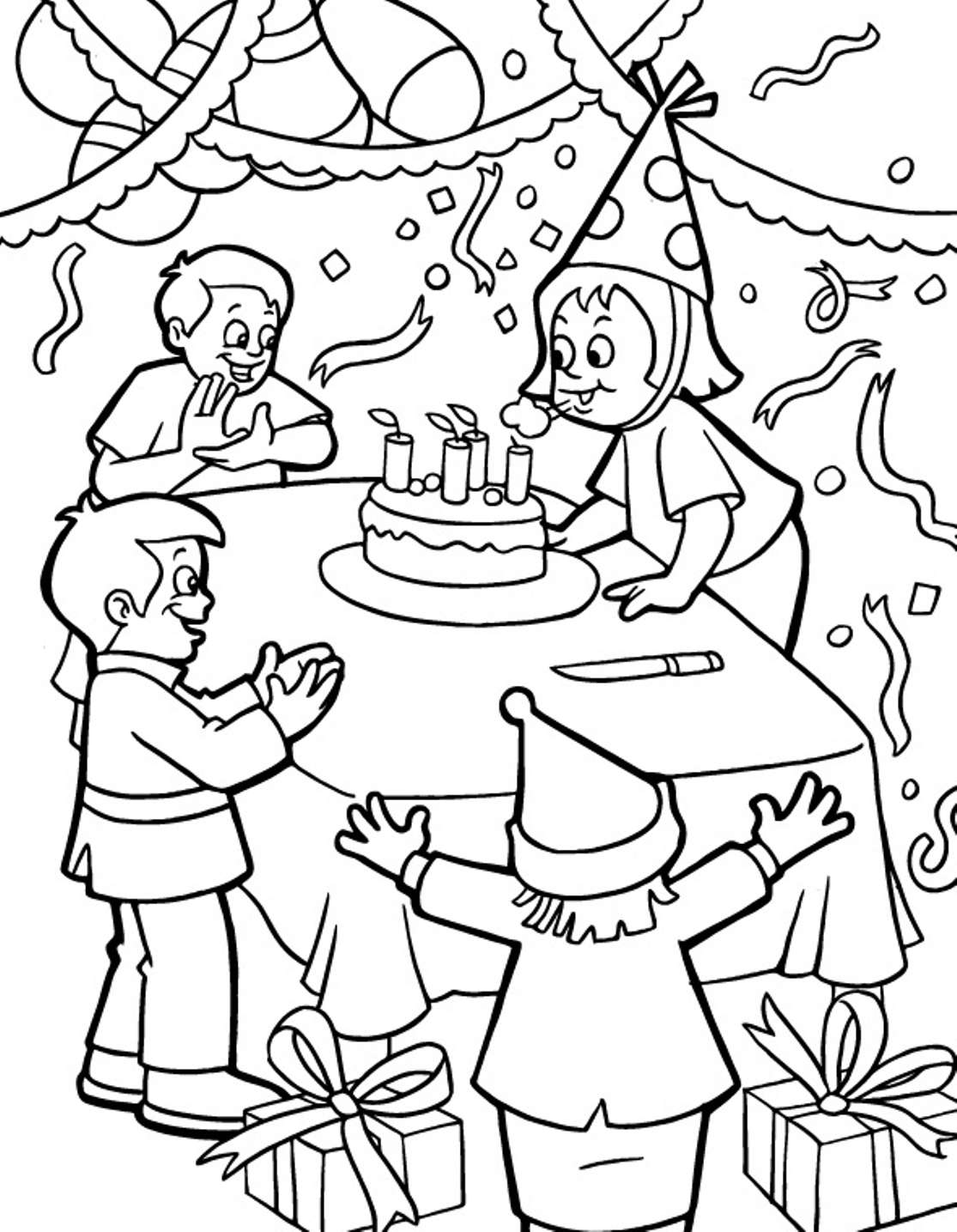 Birthday Party Colouring Birthday Party Coloring Pages And Inside 1115x1435 Birthday Party Colouring Birthday Party Coloring Pages And Inside