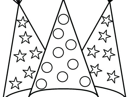 Birthday Party Hat Coloring Pages On Hats Cap Best Sheet Page 440x330 Birthday Party Hat Coloring Pages On Hats Cap Best Sheet Page