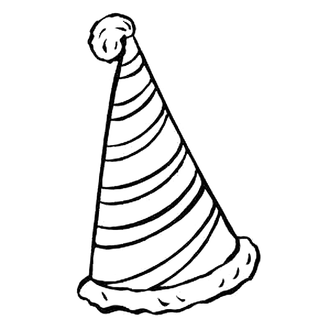 Birthday Party Hats Coloring Pages 650x650 Birthday Party Hats Coloring Pages