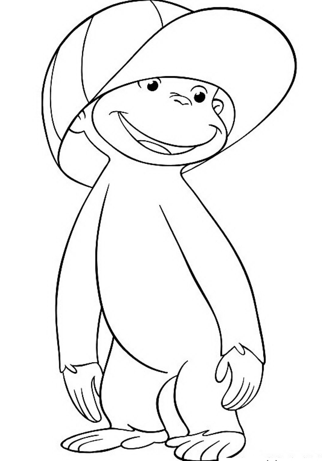 Wearing Hat Curious George Coloring Pages R 1125x1608 Wearing Hat Curious George Coloring Pages R