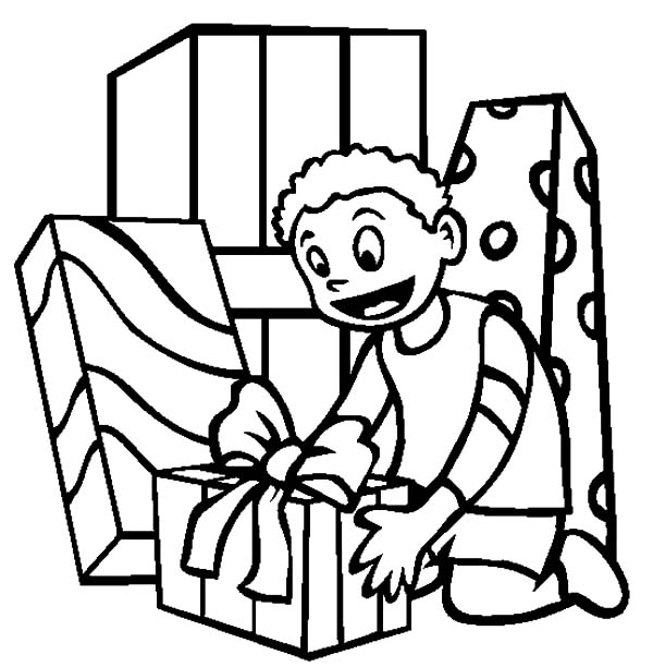 Birthday Present Coloring Page