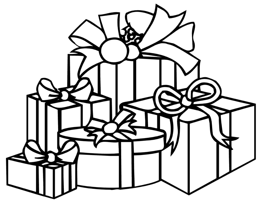 915x703 Christmas Presents Amp Coloring Book
