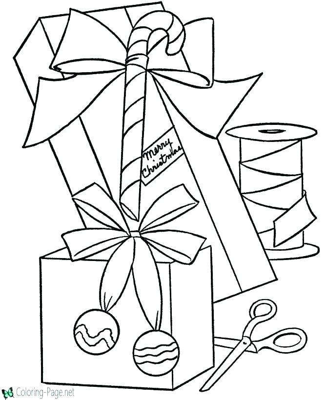 670x820 Present Coloring Page Happy Birthday Cake And A Present Coloring