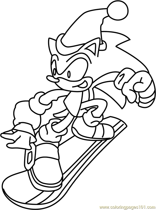 Christmas Sonic Coloring Pages Sonic The Hedgehog On Christmas 596x800 Christmas Sonic Coloring Pages Sonic The Hedgehog On Christmas