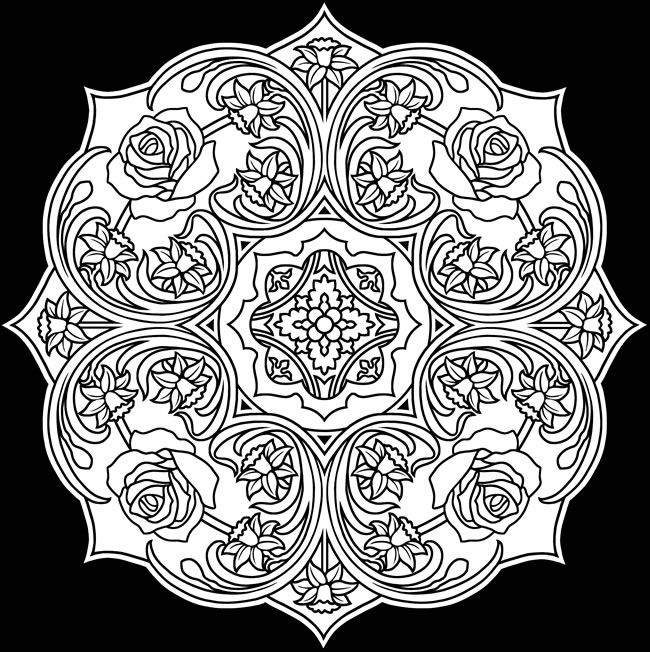 Creative Haven Flower Mandalas Coloring Book Stunning Designs 650x652 Creative Haven Flower Mandalas Coloring Book Stunning Designs