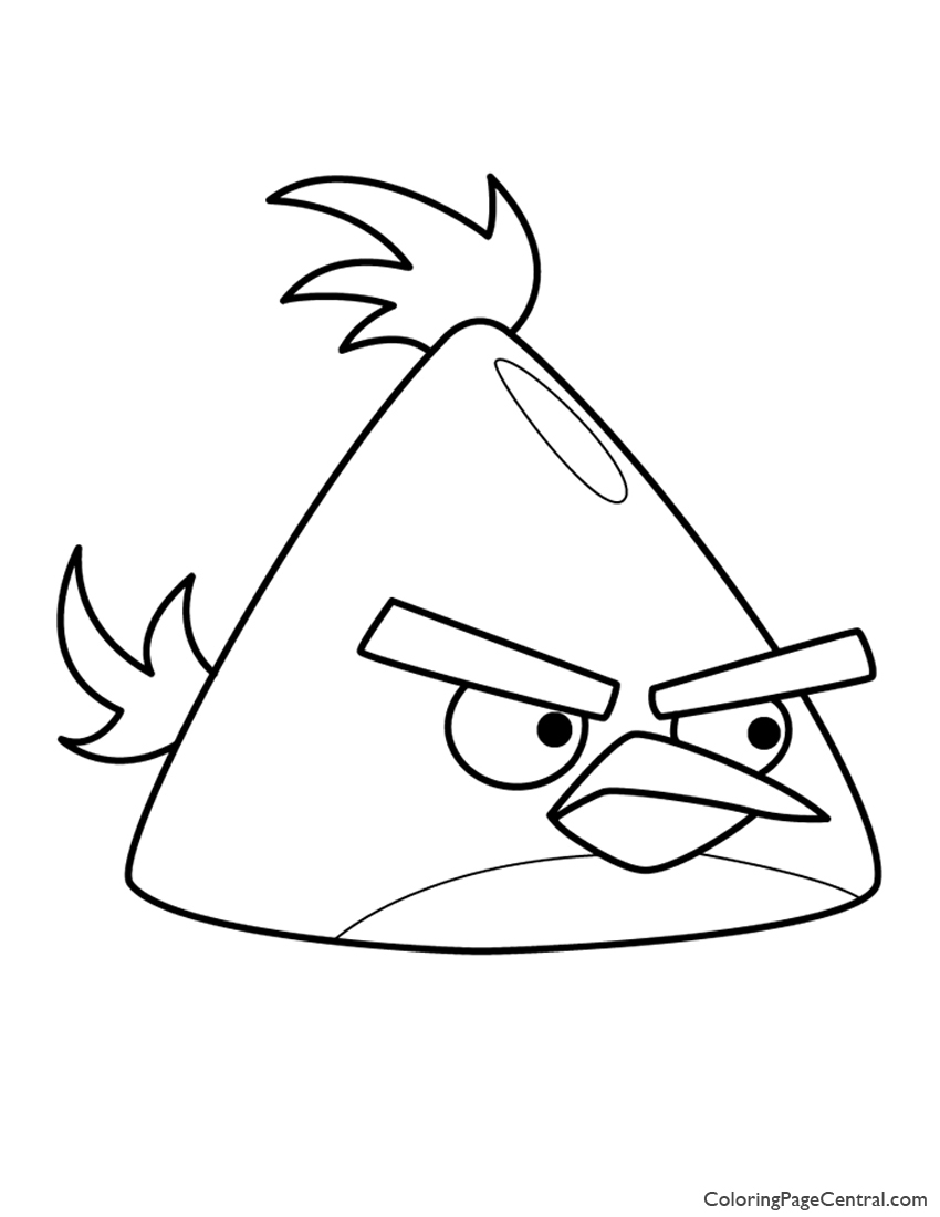 850x1100 Angry Birds Chuck The Yellow Bird 01 Coloring Page Coloring