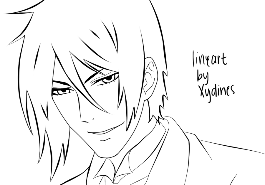 900x630 Sebastian Michaelis Lineart By Xydines