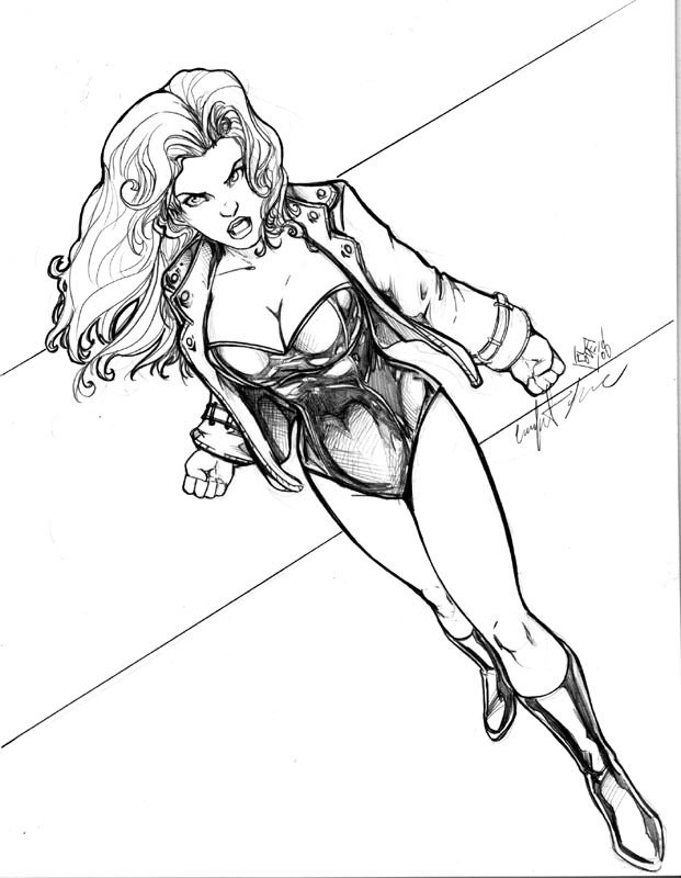 Black Canary Coloring Pages 621x800 Black Canary Coloring Pages
