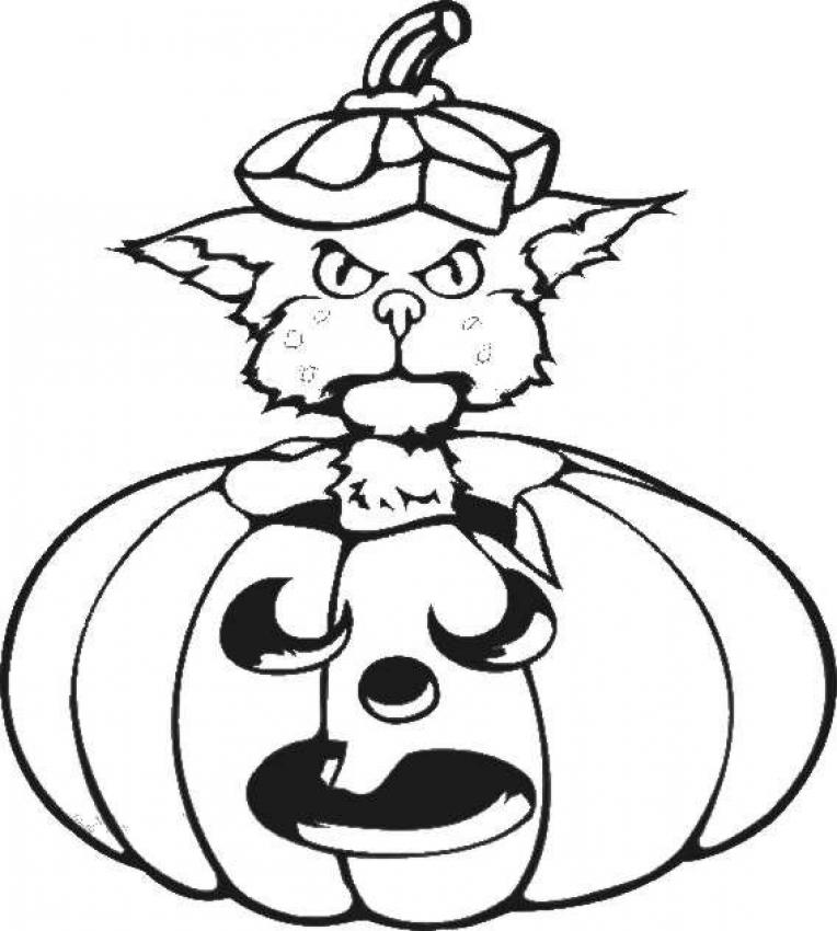 764x850 Black Cat Coloring Page