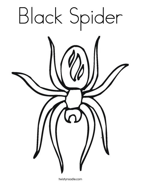 Black Spider Coloring Page 468x605 Black Spider Coloring Page