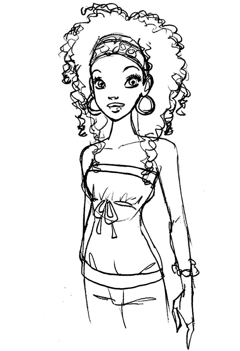Barbie Coloring Pages Black Or Ethnic Page With African American 820x1200 Barbie Coloring Pages Black Or Ethnic Page With African American
