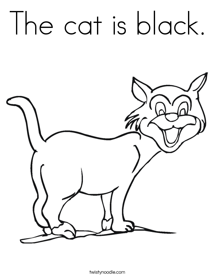 The Cat Is Black Coloring Page 685x886 The Cat Is Black Coloring Page