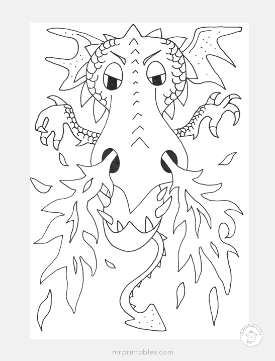 Dragon Coloring Pages 547x718 Dragon Coloring Pages