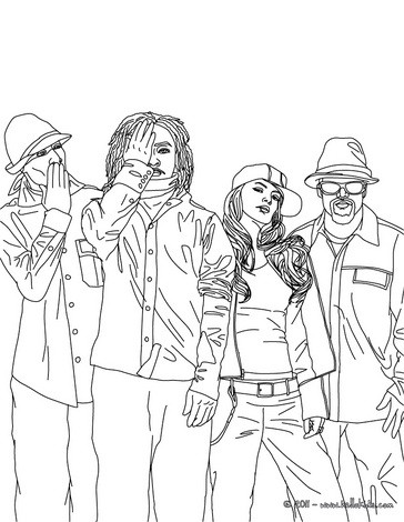 Fun The Black Eyed Peas Coloring Pages 364x470 Fun The Black Eyed Peas Coloring Pages