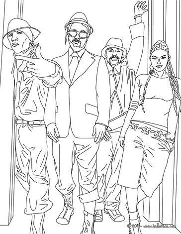 Hip Hop The Black Eyed Peas Coloring Pages 364x470 Hip Hop The Black Eyed Peas Coloring Pages
