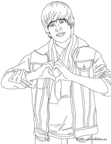Justin Bieber Love Sign Coloring Page Birthday Ideas 364x470 Justin Bieber Love Sign Coloring Page Birthday Ideas