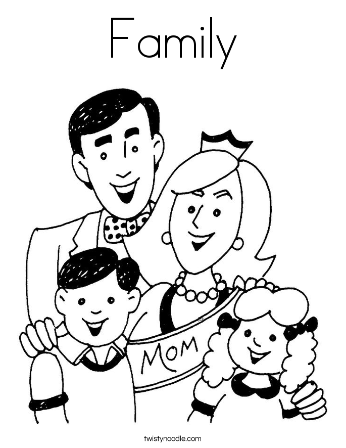 685x886 Family Coloring Page