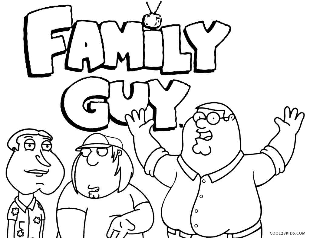 1024x787 Family Coloring Page Printable Guy Pages For Kids Cool2bkids