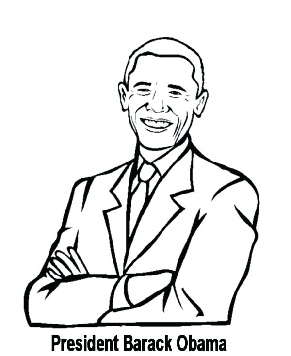 600x734 Obama Coloring Pages Awesome Coloring Pages Kids President Page